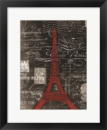 Framed Paris Red Print