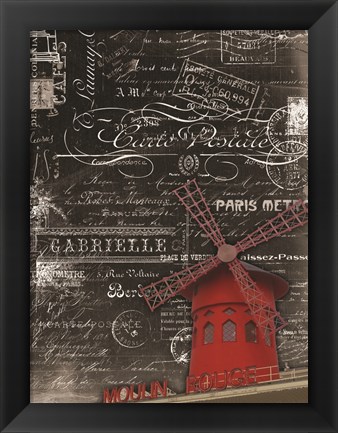 Framed Vintage Paris 2 Print