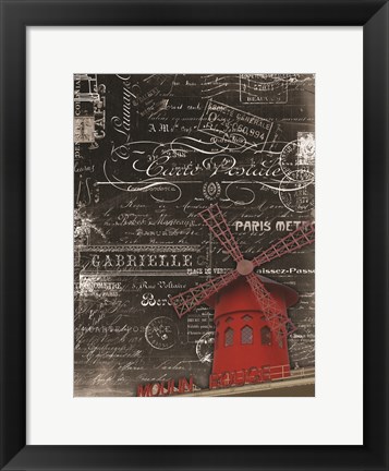 Framed Vintage Paris 2 Print