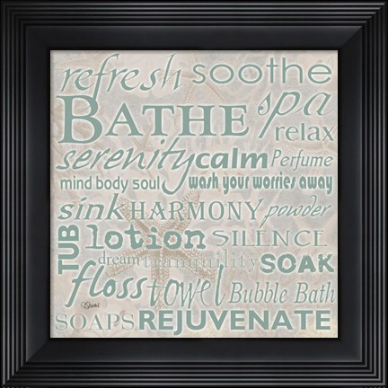 Framed Coral Bath Type 1 Print