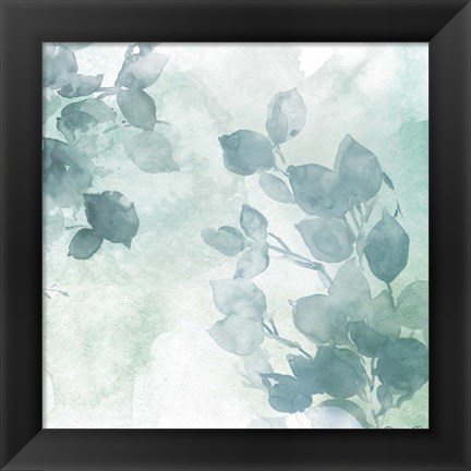 Framed Watercolor Leaves 2 Print