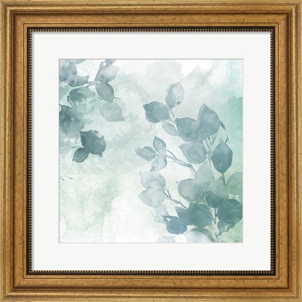Framed Watercolor Leaves 2 Print