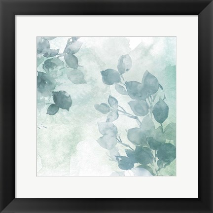 Framed Watercolor Leaves 2 Print