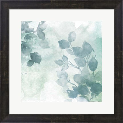 Framed Watercolor Leaves 2 Print