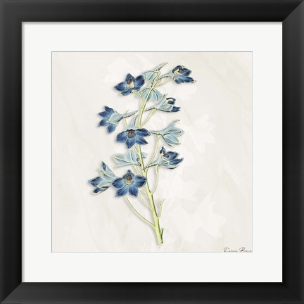 Framed Blue Botanical 3 Print