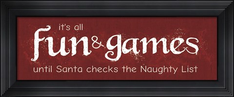 Framed Fun Games Print