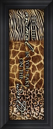 Framed Animal Prints Inspirational Words Print