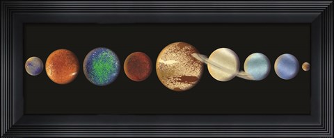 Framed Planets In The Dark Print