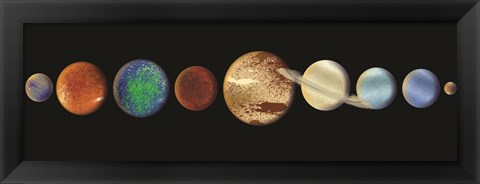 Framed Planets In The Dark Print