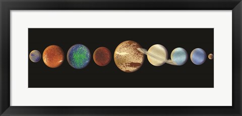 Framed Planets In The Dark Print