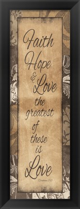 Framed Faith Hope Love Print