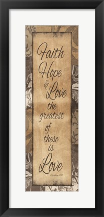 Framed Faith Hope Love Print