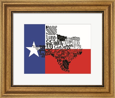 Framed Texas Flag Print