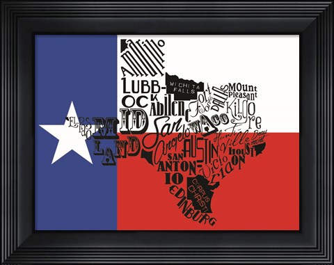 Framed Texas Flag Print