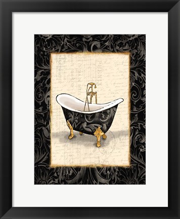 Framed Black Gold Bath Print