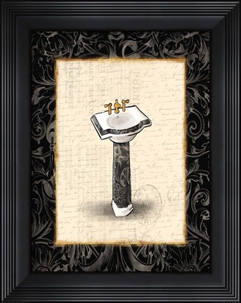 Framed Black Gold Sink Print