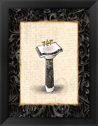 Framed Black Gold Sink Print