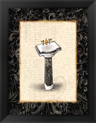 Framed Black Gold Sink Print