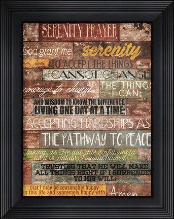 Framed Serenity Prayer Print