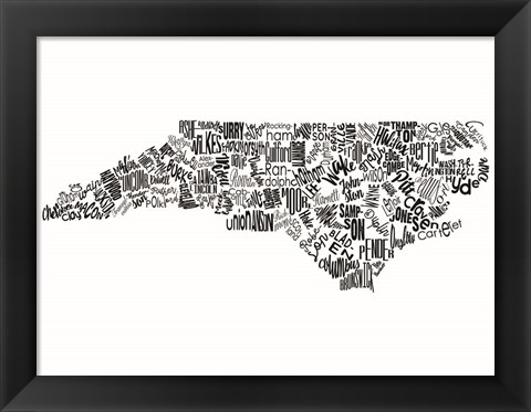 Framed North Carolina Print