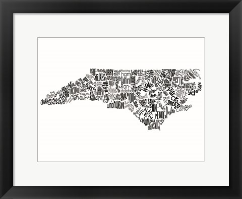 Framed North Carolina Print