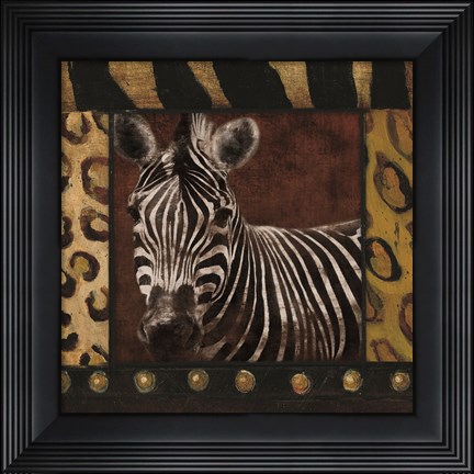 Framed Zebra bordered Print