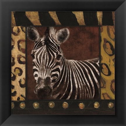 Framed Zebra bordered Print