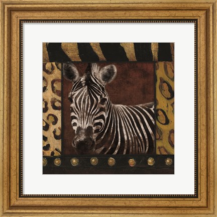 Framed Zebra bordered Print