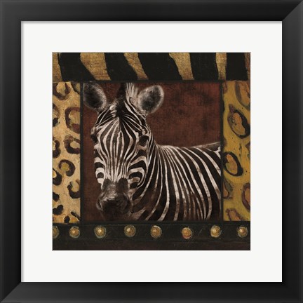 Framed Zebra bordered Print