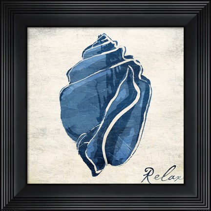 Framed Inspirational Shell Blues Print