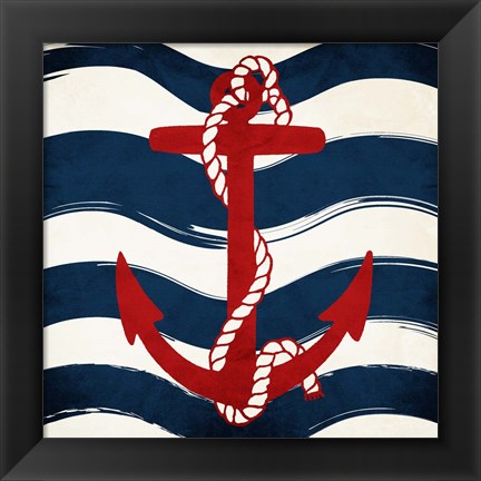 Framed Anchor Waves Print