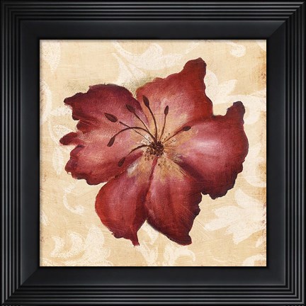 Framed Red Flower 1 Print