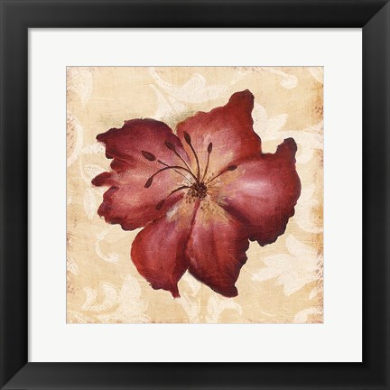 Framed Red Flower 1 Print