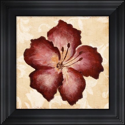 Framed Red Flower 2 Print