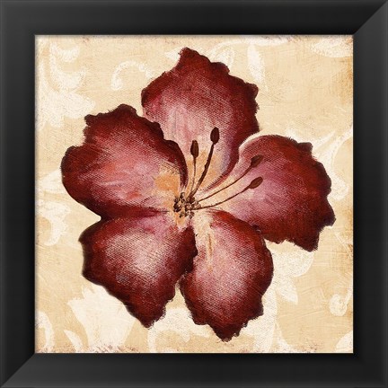 Framed Red Flower 2 Print