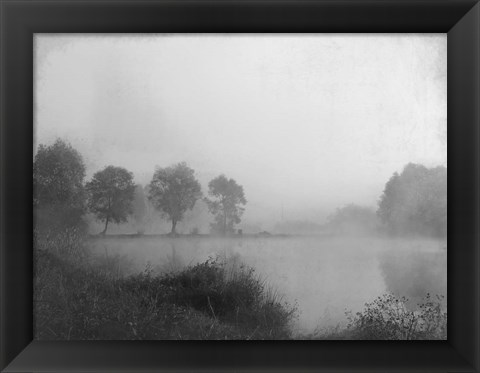 Framed Misty Lake Day Print