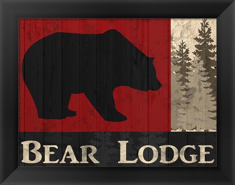 Framed Bear Lodge Print