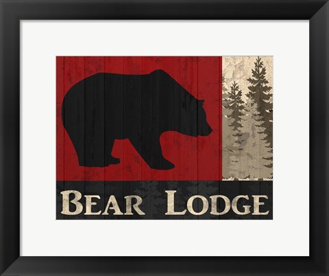 Framed Bear Lodge Print