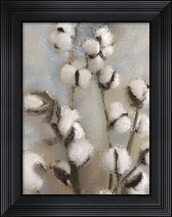 Framed Sprays of Cotton 1 Print