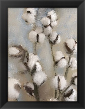 Framed Sprays of Cotton 1 Print