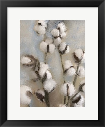 Framed Sprays of Cotton 1 Print