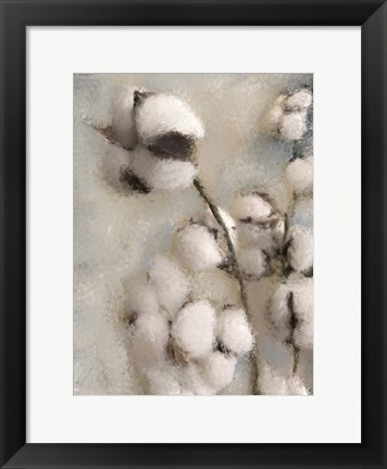 Framed Sprays of Cotton 2 Print