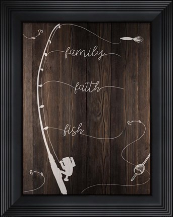 Framed Family Faith Fish Print