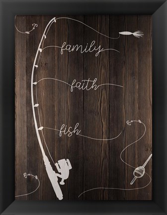 Framed Family Faith Fish Print