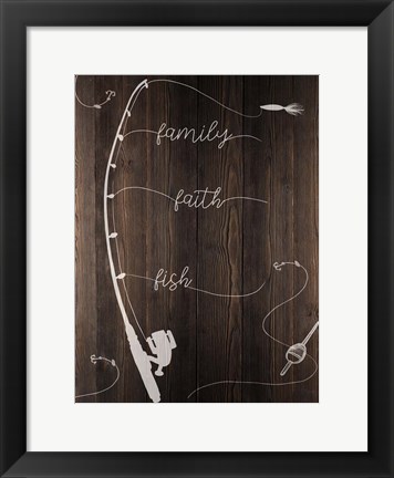 Framed Family Faith Fish Print