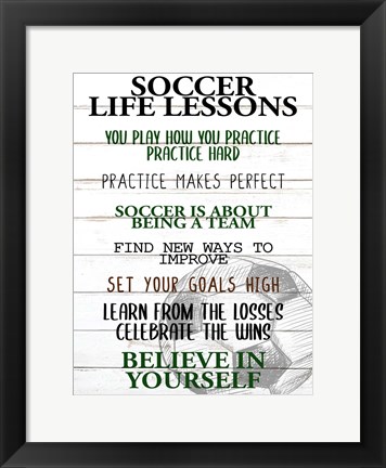 Framed Soccer Life Print