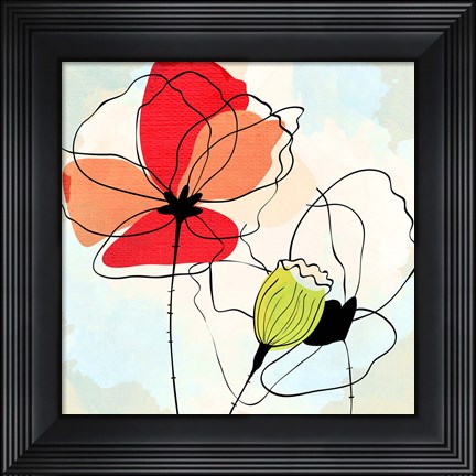 Framed Poppy Square 1 Print