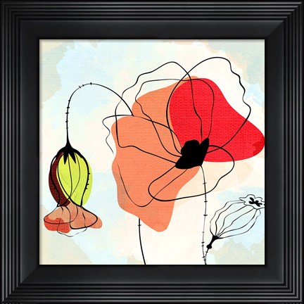 Framed Poppy Square 2 Print