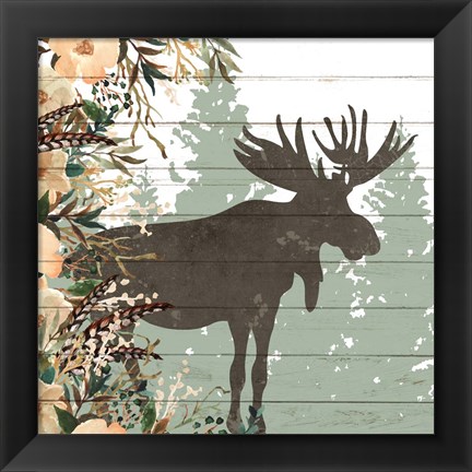 Framed Woodland Floral 1 Print