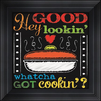 Framed Chalkboard Kitchen Art 3 Print